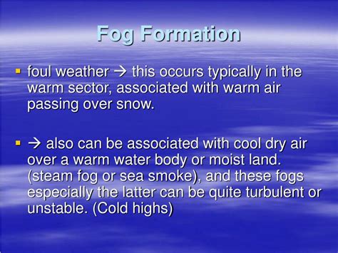 PPT - Fog Formation PowerPoint Presentation, free download - ID:3565735