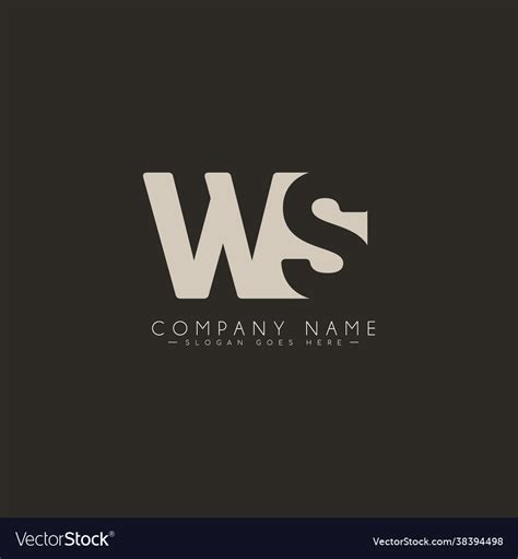 Initial letter ws logo - simple business logo Vector Image