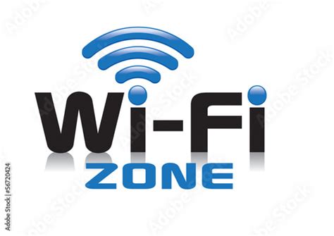 Wi-Fi ZONE icon logo Stock Vector | Adobe Stock