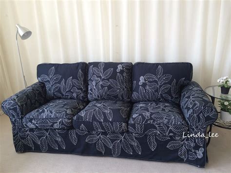 Custom Made Cover Fits IKEA EKTORP Sofa, Three-Seat Sofa Cover ...