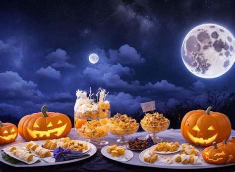 Premium AI Image | halloween party food arranngmant