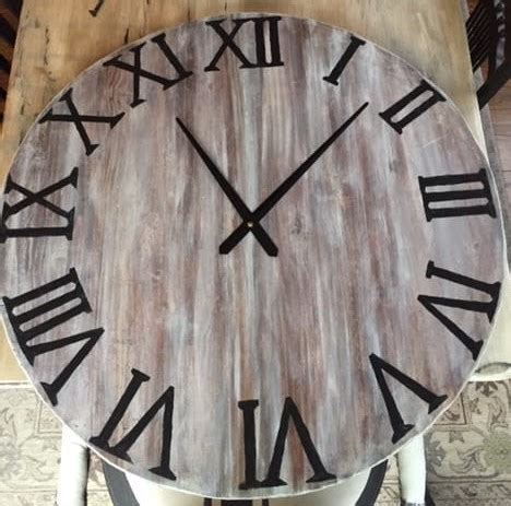 DIY Oversized Wall Clock ~ Made from a Tabletop! - West Magnolia Charm