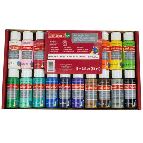 Buy the Satin Acrylic Paint Value Pack by Craft Smart® at Michaels.com. Add a glossy finish to ...