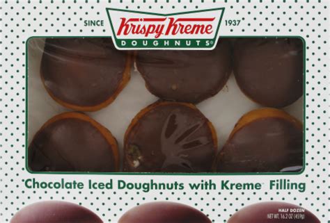 Krispy Kreme Chocolate Iced Kreme Filled Doughnuts 6 Count, 18.15 oz ...