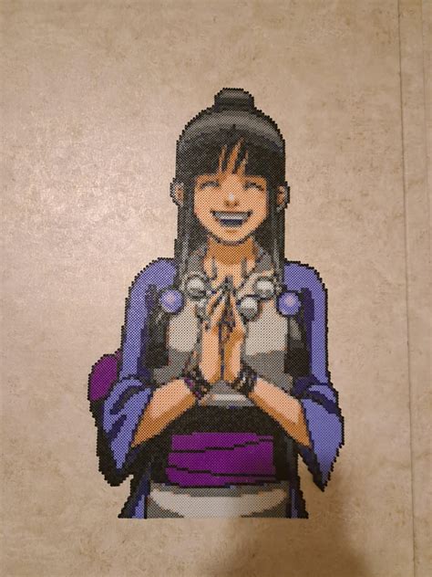 Maya Fey (Ace Attorney) - Done in Artkal Mini Beads. : r/beadsprites