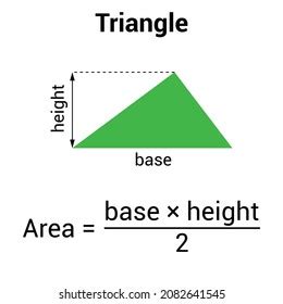 Area Triangle Formula Mathematics Stock Vector (Royalty Free ...