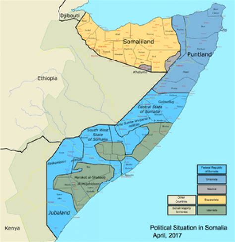 Jubaland State Map - Printable Map