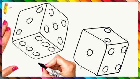 How To Draw A Dice Step By Step 🎲 Dice Drawing Easy | Easy drawings, Easy drawing steps, Drawings