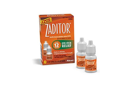 Alcon Zaditor Eye Itch Relief Antihistamine Eye Drops, 0.34 oz (Twin Pack) Ingredients and Reviews