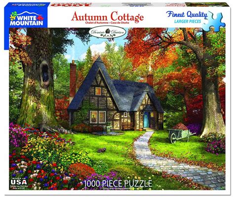 1000 Piece Puzzle - Autumn Cottage – White Mountain Puzzles