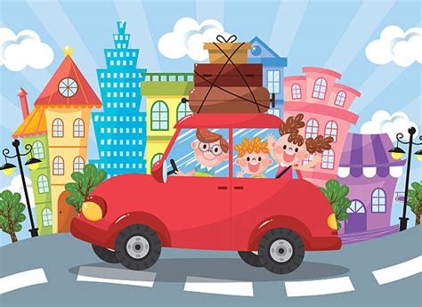 Best Family Road Trip Illustrations, Royalty-Free Vector Graphics ...