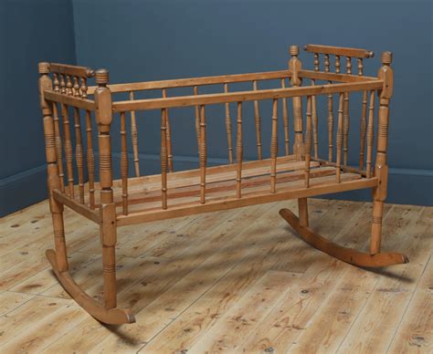 Lovely Antique Victorian Childs Baby Rocking Cot Crib Cradle – Witches Kist