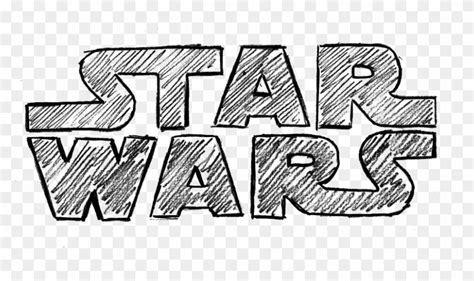 The Star Wars - Star Wars Logo Sketch, HD Png Download - 826x418 ...