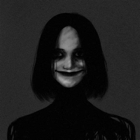 a black and white photo of a woman with her face painted like a creepy ...