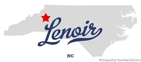 Map of Lenoir, NC, North Carolina