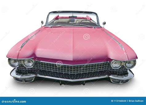 Pink Cadillac Convertible stock photo. Image of expensive - 113166644