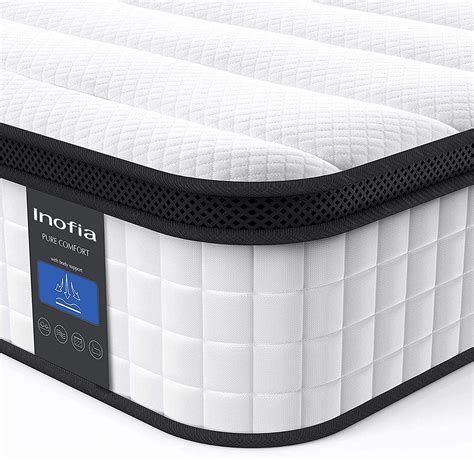 Inofia 10 inch Hybrid Twin Size Mattress in a Box with Responsive Memory Foam, Multiple Sizes ...