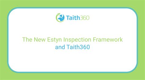 New Estyn Inspection Framework - assessment360.org