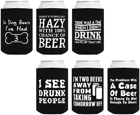 Buy Funny Can Coolie Gift Bundle Funny Sayings Joke Gag Gifts 6 Pack ...