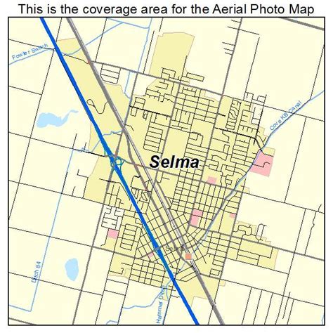 Aerial Photography Map of Selma, CA California