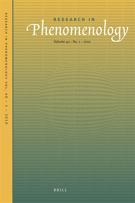 Environmentality: A Phenomenology of Generative Space in Husserl in: Research in Phenomenology ...