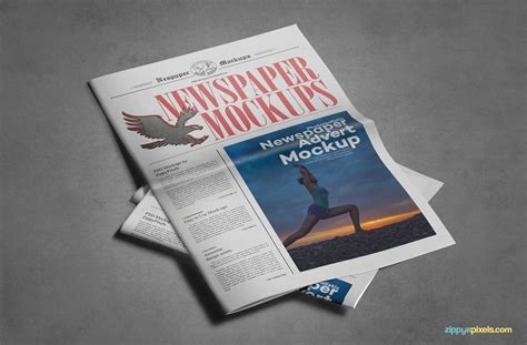 9 Newspaper PSD Advertisement Mockups | ZippyPixels