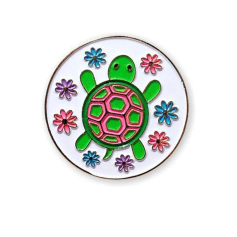 Smart Charms Enamel Badge Reel Turtle - Free shipping over $125