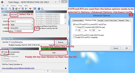 LPC2148: Uploading .hex file using Flash Magic - Tutorials