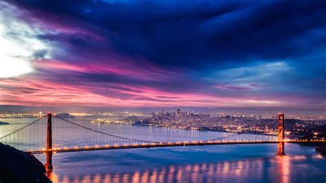 Golden Gate Bridge Sunset Night Time 4k Hd, HD World, 4k Wallpapers, Images, Backgrounds, Photos ...