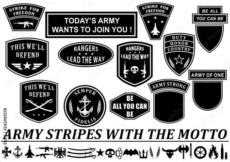 Army stripes with the motto Stock Vector | Adobe Stock