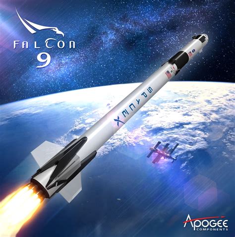 Global Featured SpaceX Falcon 9 DOGE-1 lighted model rocket! A Wise ...