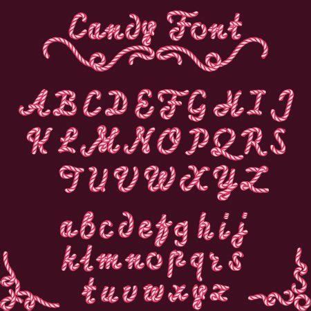 Candy fuente sweet type — Ilustración de stock Candy, Sweet, Illustration, Hard Candy, Printable ...