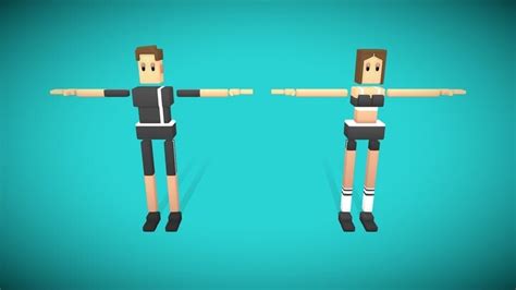 ArtStation - Poxel - Sporty Characters - Rigged | Game Assets