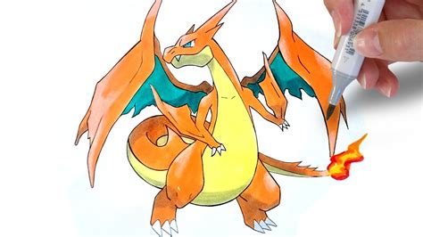 How to draw Charizard Y (Glurak) - YouTube