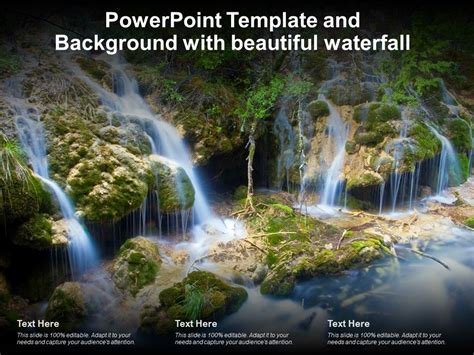 Powerpoint Template And Background With Beautiful Waterfall Ppt ...