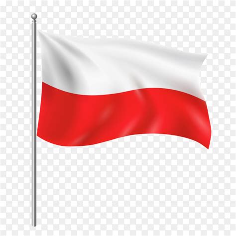 Poland flag waving vector on transparent background PNG - Similar PNG