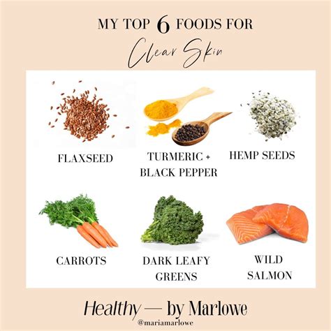 The Top 6 Foods For Clear Skin | Healthy by Marlowe