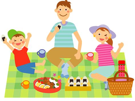 Family is Eating a Picnic clipart. Free download transparent .PNG | Creazilla