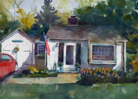 How to Paint a Portrait of a House in Watercolor - Belinda Del Pesco