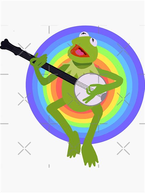 "Kermit and the rainbow connection" Sticker for Sale by Ianwmanderson | Redbubble