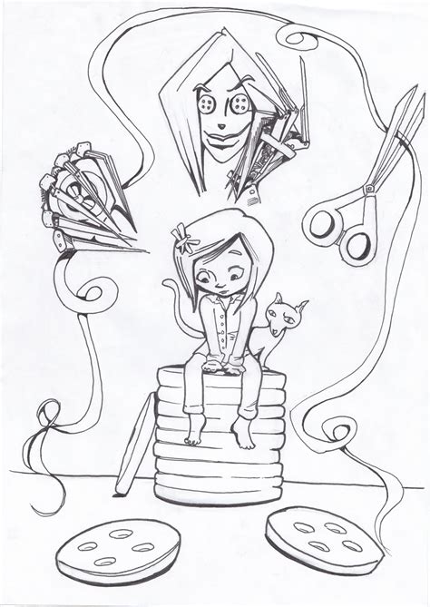 Coraline Coloring Pages - Kidsuki