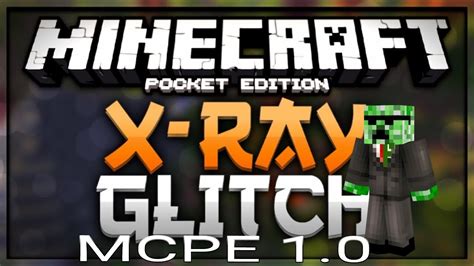 √Minecraft PE : X Ray glitch(MCPE 1.0) - YouTube