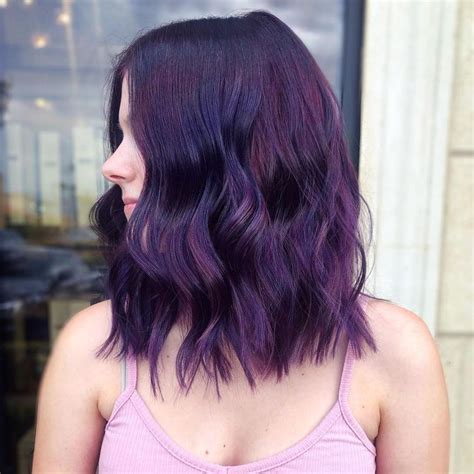 25 Dark Purple Hair Color Ideas to Inspire Your New Hue | Short purple hair, Purple hair, Light ...