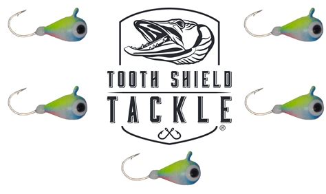 Tooth Shield Tackle UV Glow Tungsten Ice Fishing Jigs 5-Pack Crappie ...