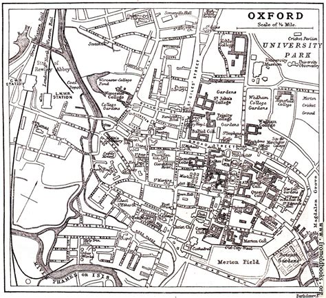 Plan of Oxford from circa 1900