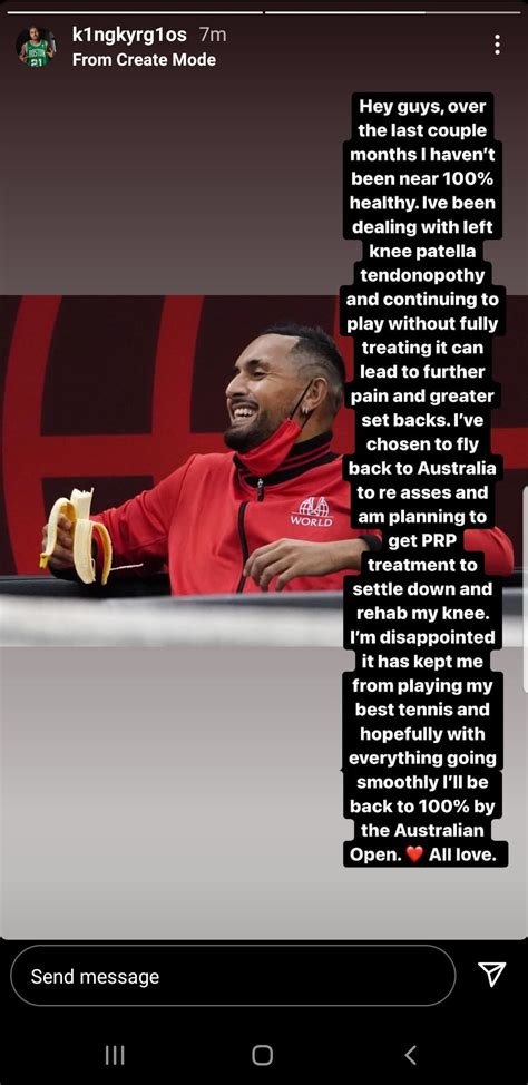 Kyrgios announces injury and ends 2021 season : r/tennis