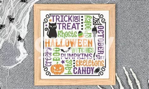 Halloween Word Art | Halloween Sign SVG | Crafty