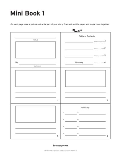 Mini Book Template | BrainPOP Educators