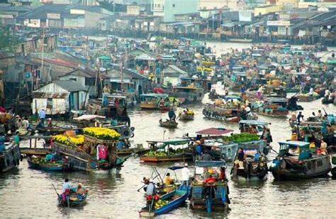 Ca Mau Floating Market river tourist destination - Trip Review Every Where