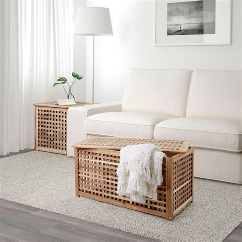 HOL storage table, acacia, 98x50 cm - IKEA